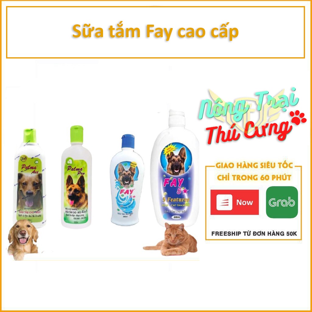 Sữa Tắm cho chó mèo FAY & PALMA (4 loại) Mùi thơm và diệt ve rận