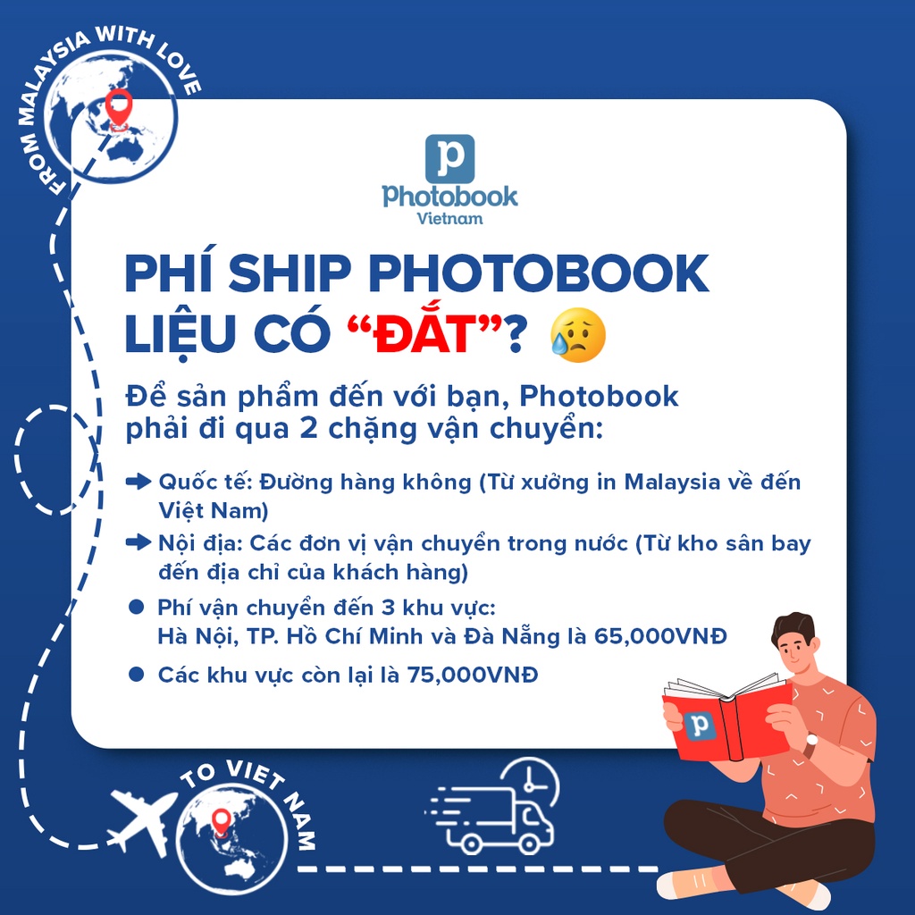 [Toàn Quốc][E-voucher] In sách ảnh du lịch bìa cứng 20 trang 6” x 6” (15 x 15cm) - Thiết kế trên app Photobook