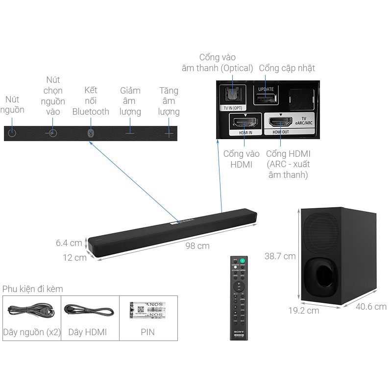 Dàn âm thanh, Loa thanh Sony 3.1 HT- G700 hàng nguyên seal bảo hành 12 tháng