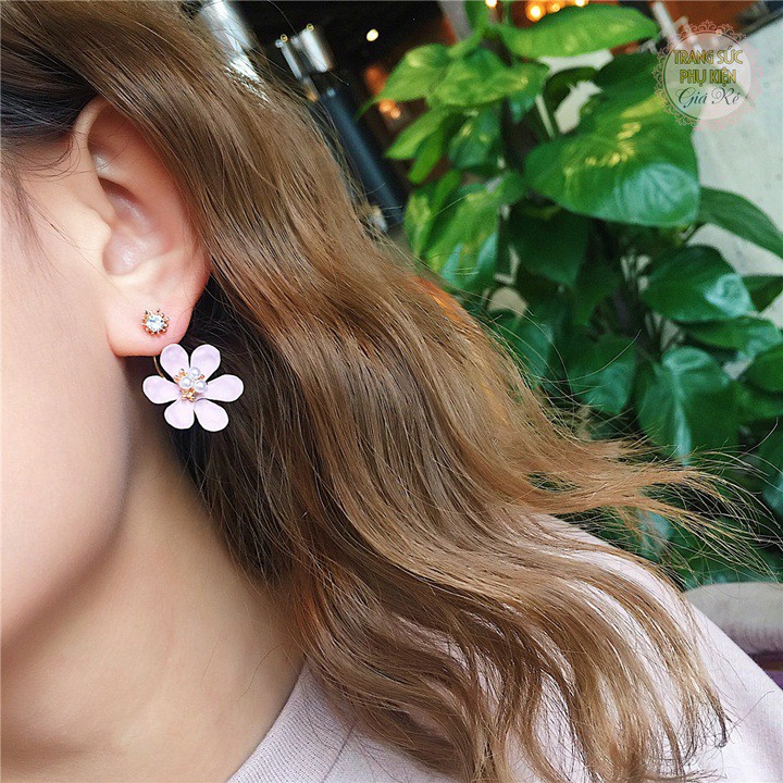Bông tai nữ hình hoa 6 cánh thời trang Hàn cực xinh HT187, giá rẻ