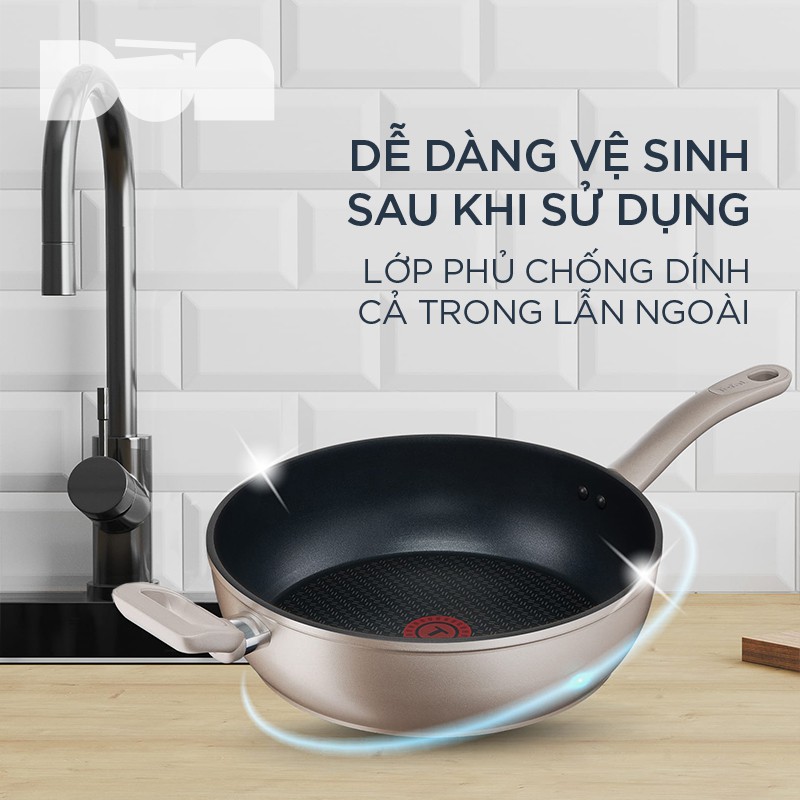 Chảo đáy từ lòng sâu chống dính cao cấp 28cm - Tefal Sensations - Thương hiệu Pháp