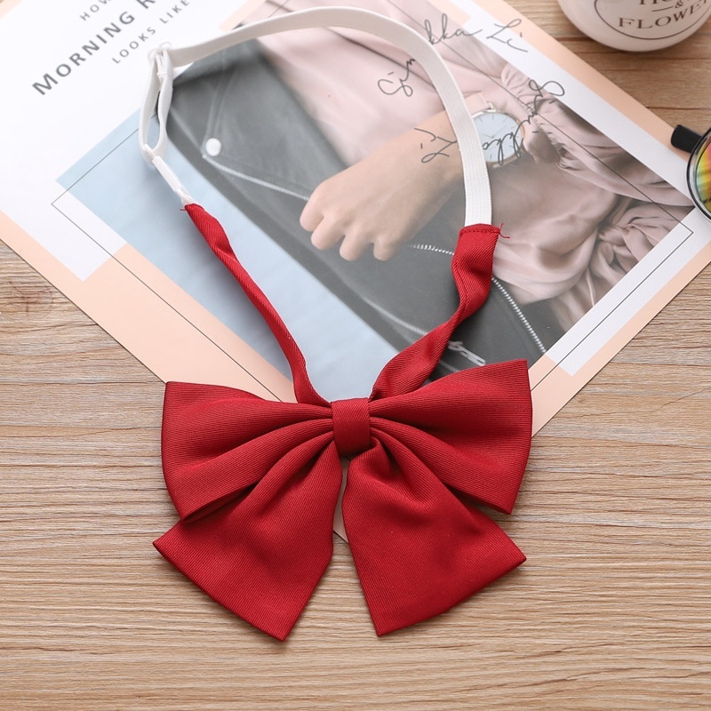 Nơ đồng phục nữ sinh Nhật Bản thời trang công sở màu đen xinh xắn cho nữ