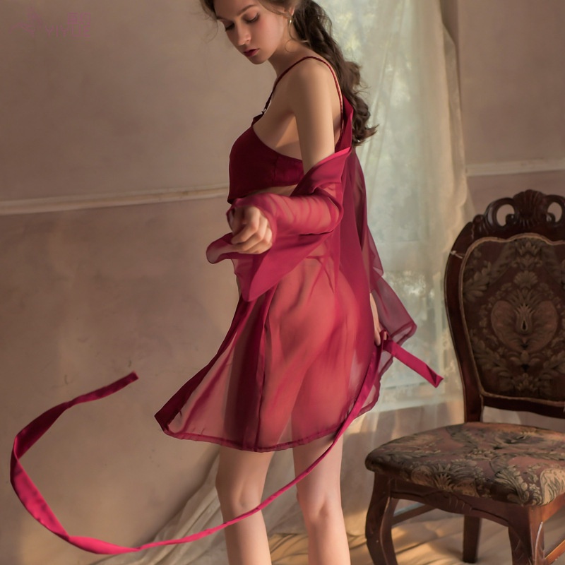 Cosplay Hán Phục Set 03 Áo Choàng Kèm Yếm lụa Sexy Gợi Cảm Nóng Bỏng MS8355 [CWEAR.SEXY_ĐỒ NGỦ &amp; NỘI Y CAO CẤP]