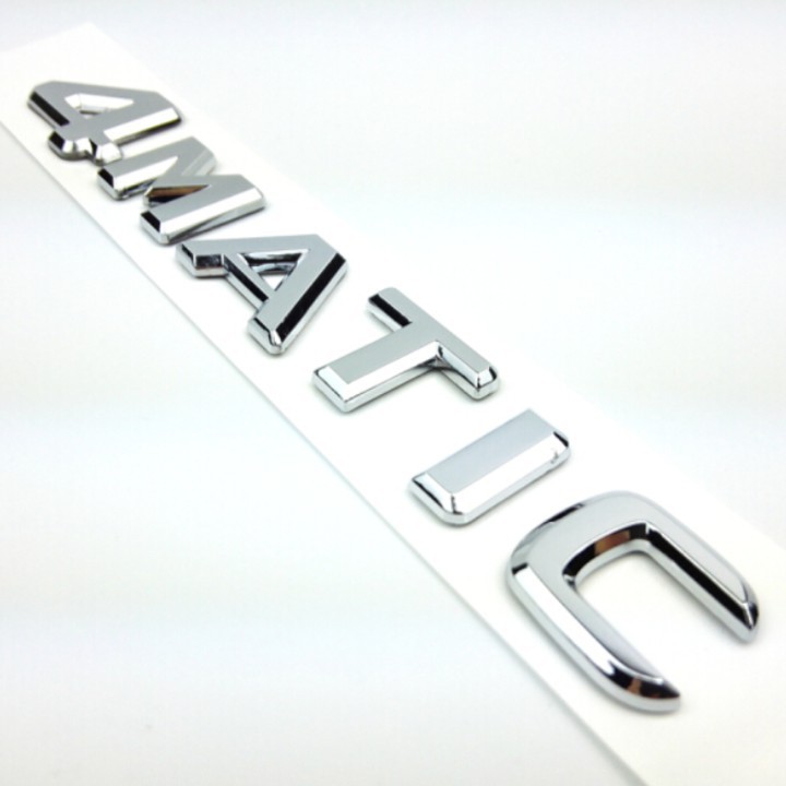 Sản phẩm  Bộ Tem, Decal logo inox 3D chữ nổi 4 MATIC dán xe đuôi ô tô: Mã hàng G30209