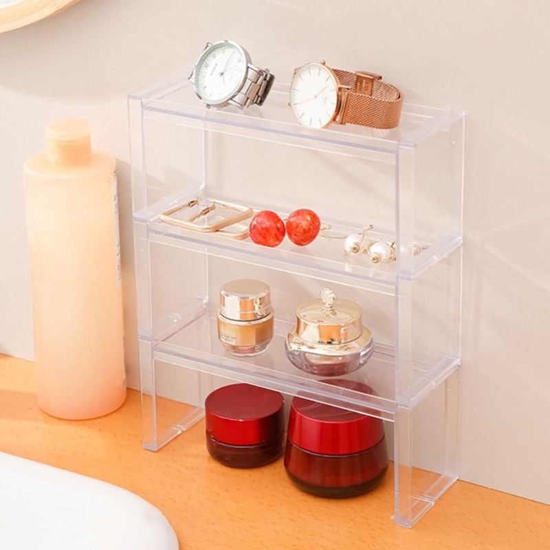 Giá Đỡ Cốc / Mỹ Phẩm Để Bàn Trong Suốt Tiện Dụng Cho Phòng Ngủ / Nhà Bếp / Phòng Tắm