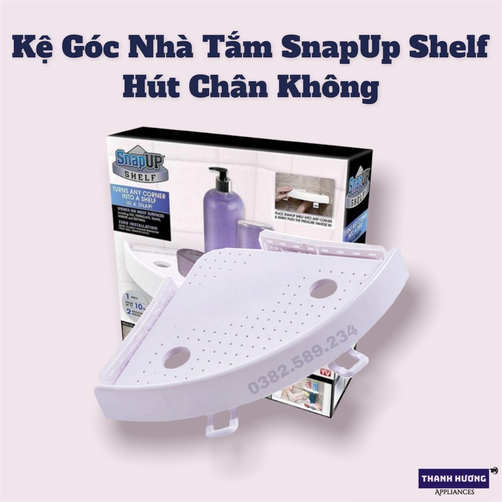 Kệ Góc Nhà Tắm Snapup Hút Chân Không Thông Minh, Thiết Kế Trang Nhã, Cao Cấp
