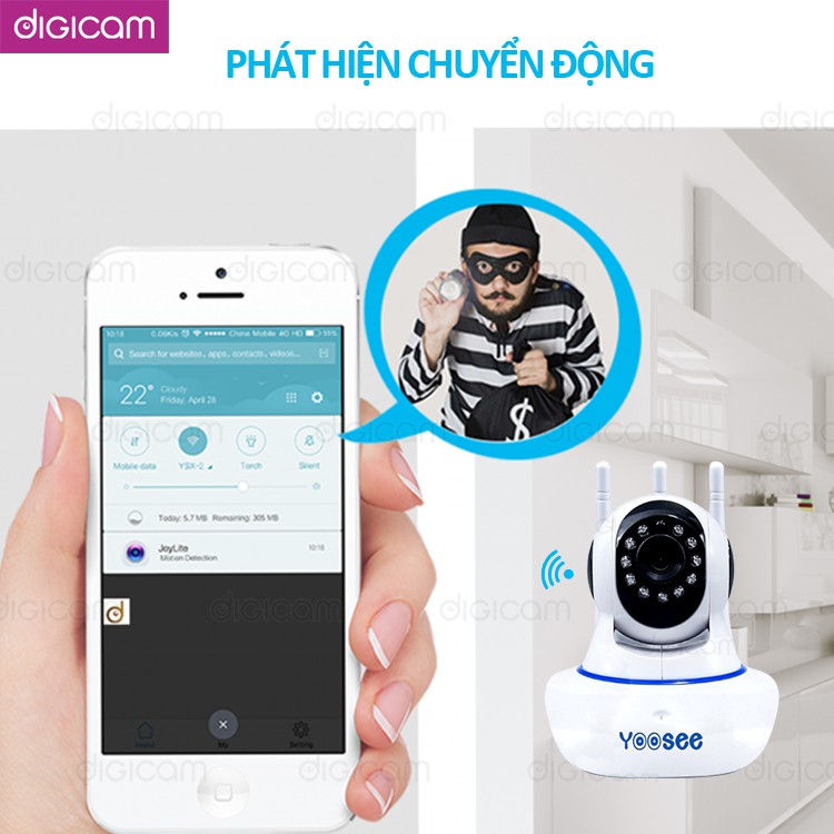 Camera YooSee HD720 - 3 Anten Siêu nét | Cài đặt Tiếng Việt | BigBuy360 - bigbuy360.vn