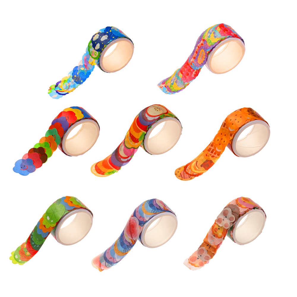 Cuộn Băng Keo Giấy Washi Dán Trang Trí Sổ Tay Nhật Ký Diy