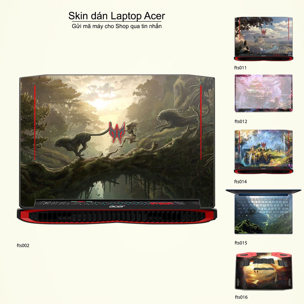 Skin dán Laptop Acer in hình Fantasy (inbox mã máy cho Shop)