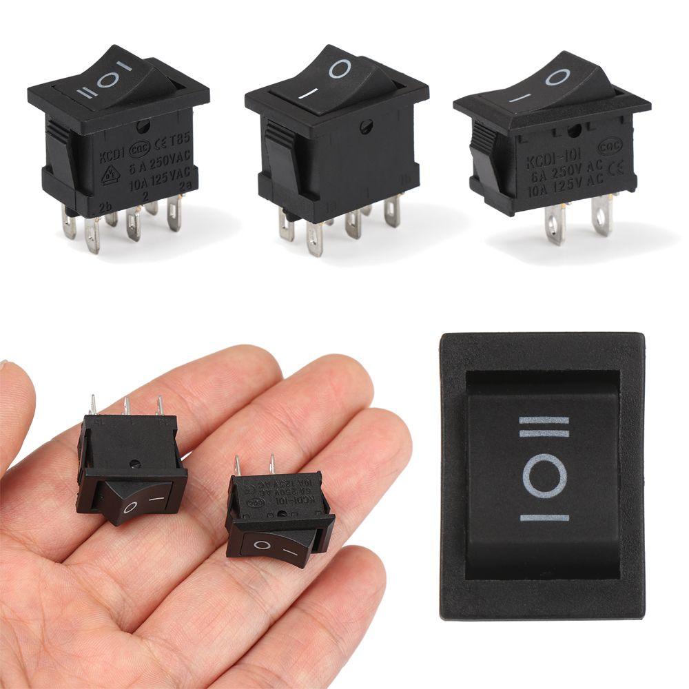 PISTA Set 5 Công Tắc Ấn 2 / 3 / 6Pin SPST Snap-in KCD1