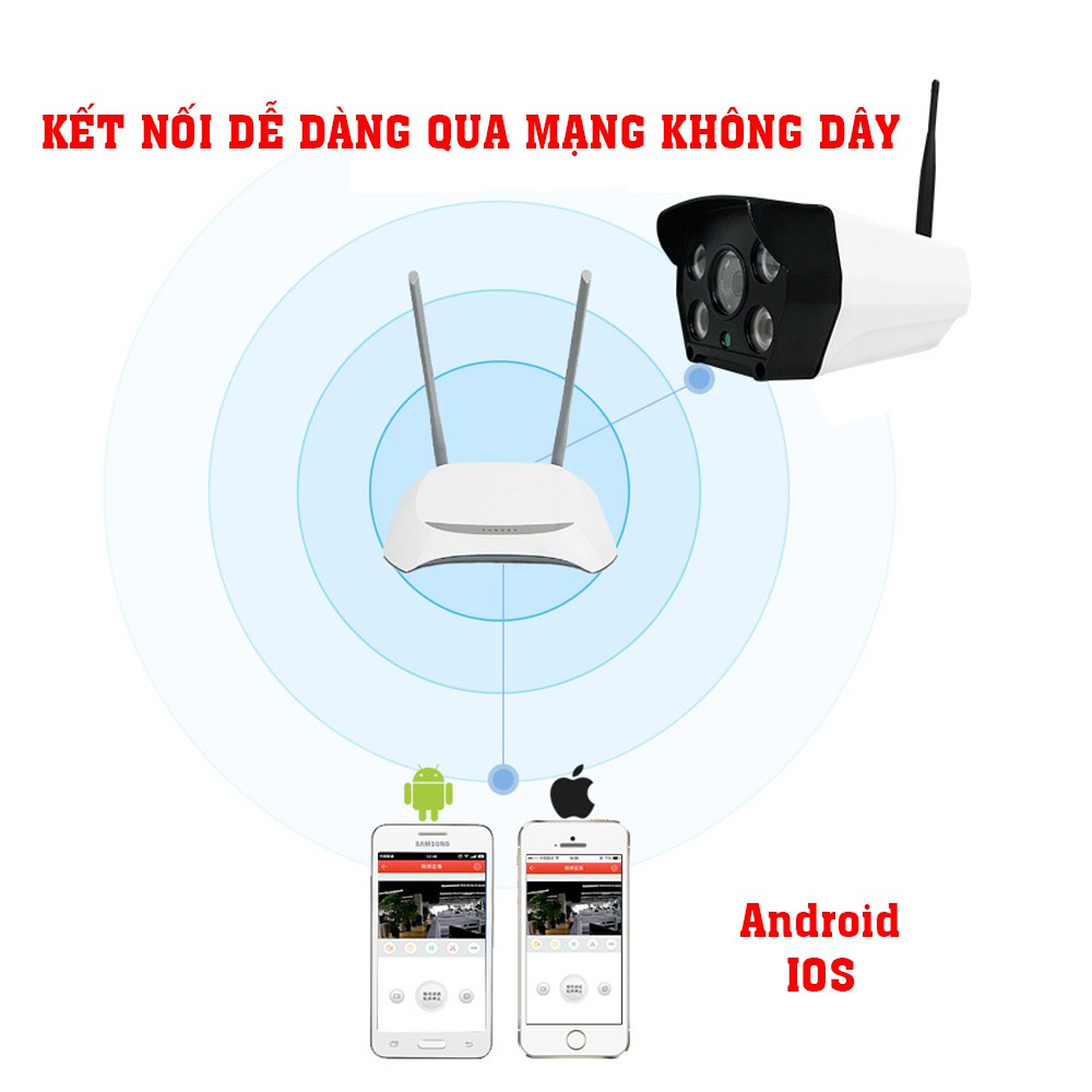 Camera Wifi Giám Sát Không Dây Ngoài Trời Yoosee Z5100 - 4 Đèn LED - HD 720P - Chống Nước - Hồng Ngoại Quay Đêm