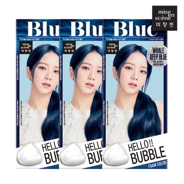 Bản mới Limited 2020 màu xanh biển sâu Thuốc nhuộm tóc dạng bọt Hello Bubble Whale Deep Blue