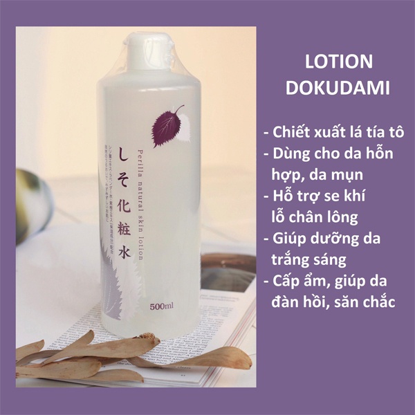 Nước Hoa Hồng Diếp Cá, Tía Tô Natural Skin Lotion 500ml