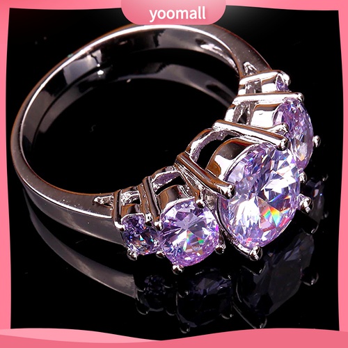 Yomall♡ Nhẫn ĐíNh Đá BằNg ĐồNg 6-10 ThờI Trang