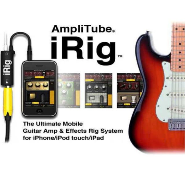 Cáp kết nối đàn guitar với điện thoại iRig AmpliTube