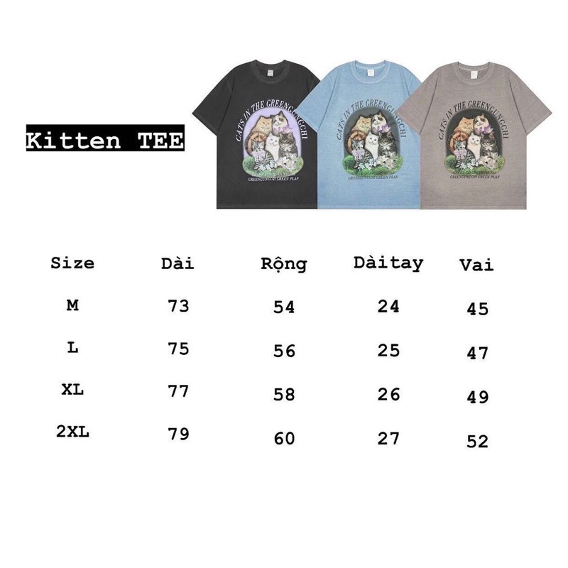 Áo thun tay lỡ form oversize in hình meow meow chất cotton mịn đẹp - Kitten TEE