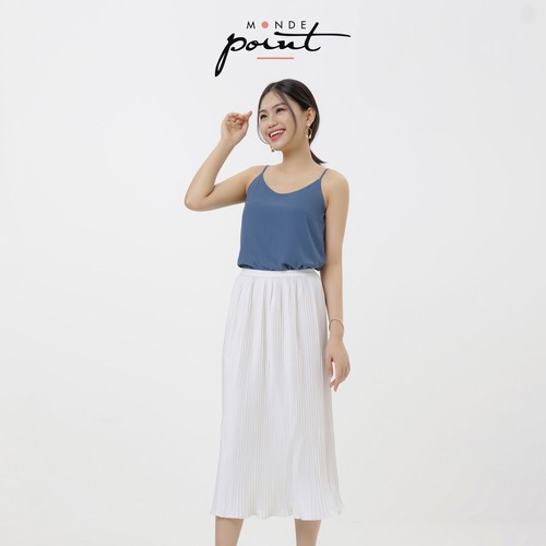 Chân váy Xếp Ply Monde Point MPWA0716410 màu Trắng | BigBuy360 - bigbuy360.vn