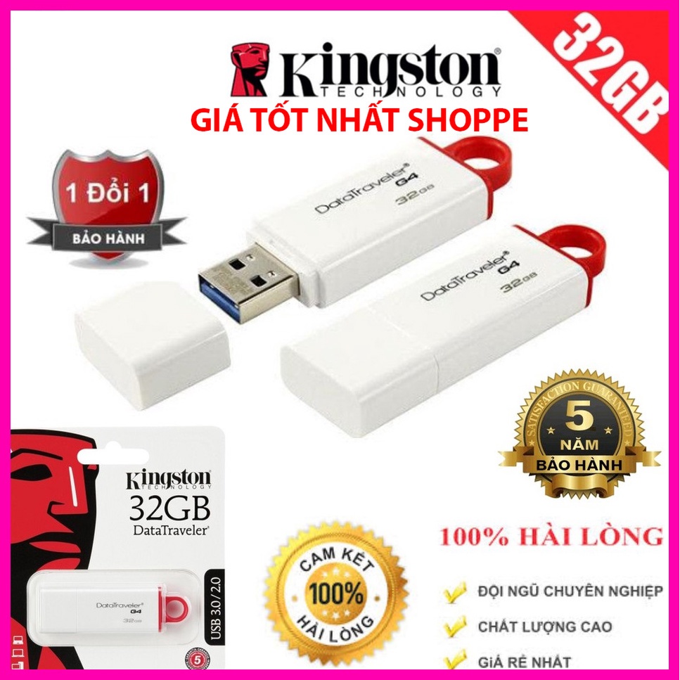 USB Kington 3.0,3.1,2.0 DataTraveler G4-32GB - Bảo hành 60 tháng Giao hàng cho bưu cục trong ngày đặt hàng