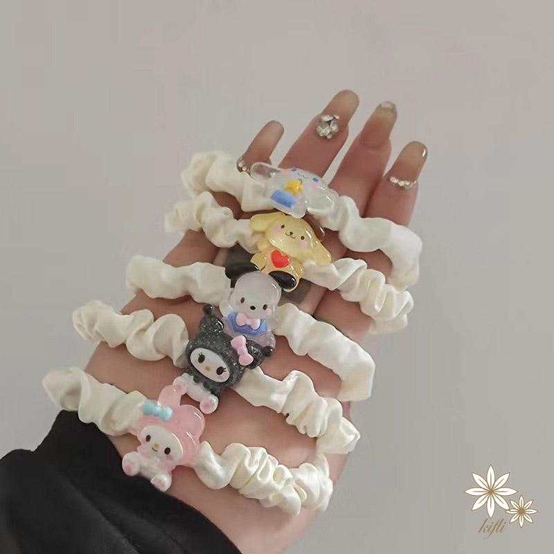 【kifli】Dây Cột Tóc Cao Su Họa Tiết Hoạt Hình Xinh Xắn Cho Bé Gái