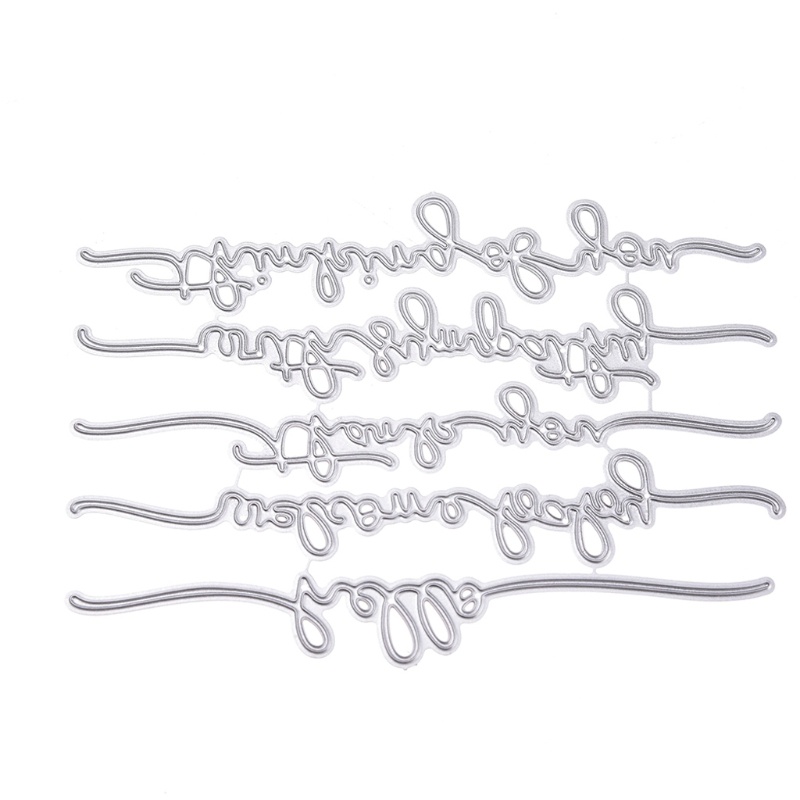 Khuôn Cắt Giấy Làm Từ Kim Loại Hình Chữ Trang Trí Scrapbook