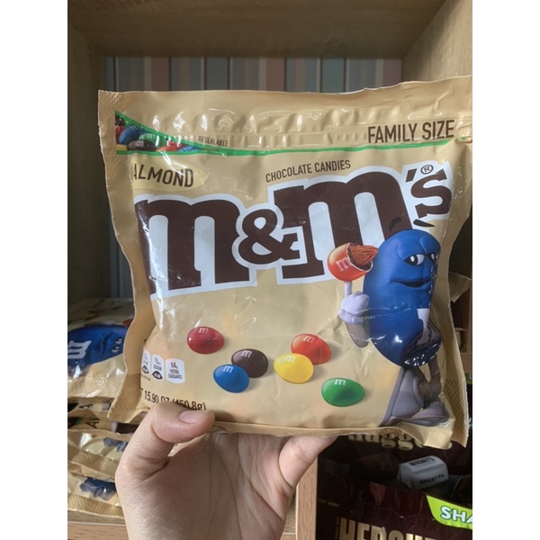 socola M&M nhân hạnh nhân size 450g Mỹ