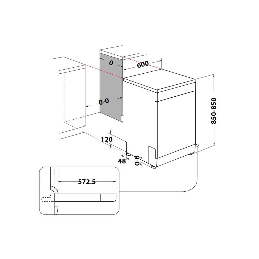 Máy rửa chén độc lập whirlpool 14 bộ WFC 3C26P