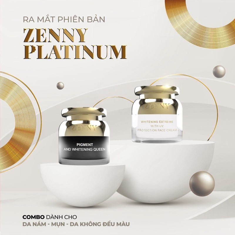 Kem zenny platium tặng kem sửa rửa mặt và serum