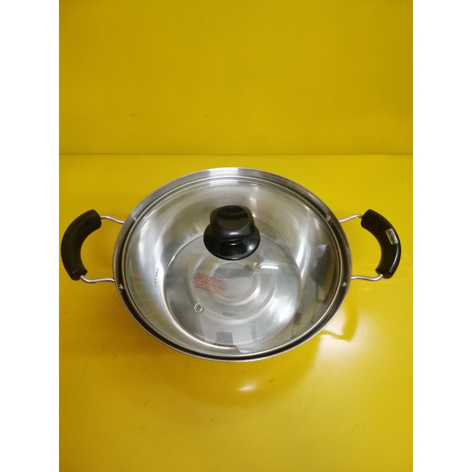 Nồi lẩu inox nội địa Nhật, size 28cm, cao 8.5cm (mã 765), Dùng được bếp từ