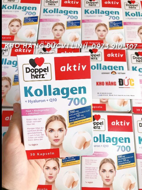 (Bill Đức ảnh sau) Kollagen 900mg + Hyaluron của Doppel herz 30v date 22 | BigBuy360 - bigbuy360.vn