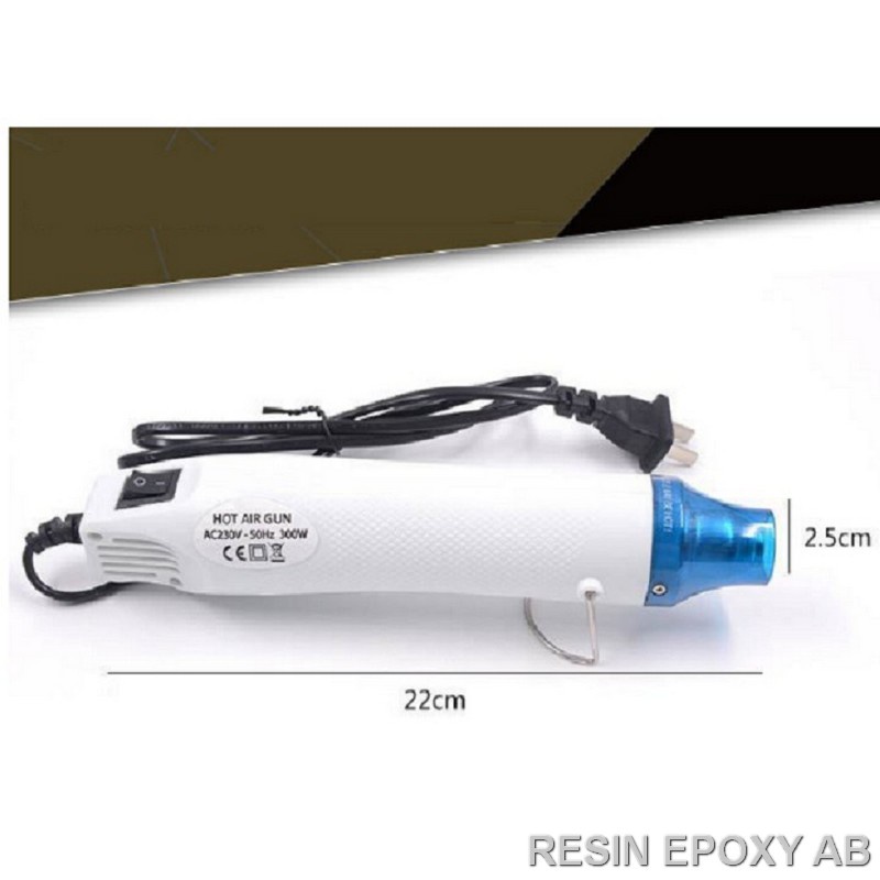 Súng nhiệt Heat Gun khử bọt hỗn hợp Epoxy Resin AB, làm mềm đất sáp, Súng thổi hơi nóng, khò nhiệt 220V