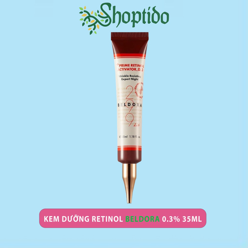 Kem dưỡng retinol xoá nhăn, căng bóng da Beldora 299 prime retinol activator 0.3% 35ml NPP shoptido