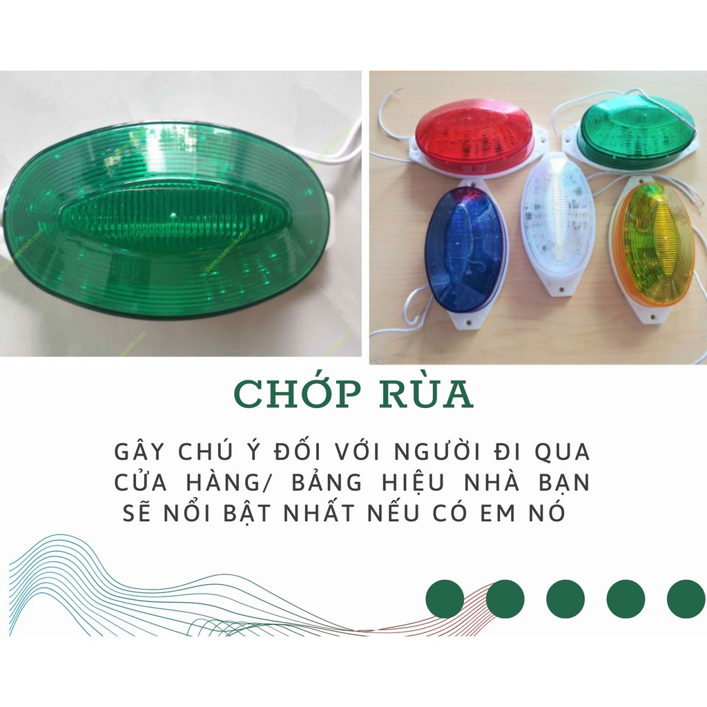 (Ảnh thật) Đèn chớp rùa gây sự chú ý giá rẻ chất lượng cao (vàng/xanh lá)