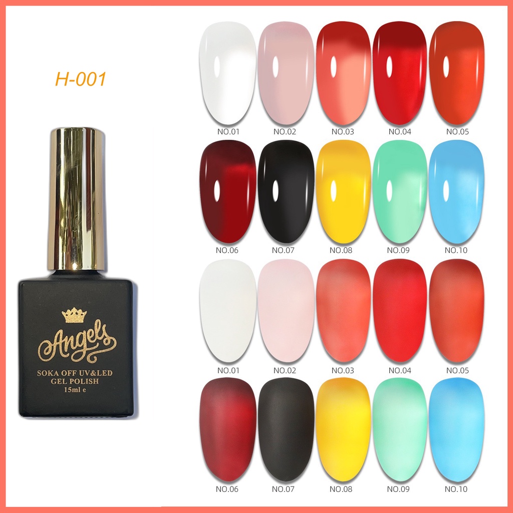 Angels Sơn móng tay sơn thạch màu cơ bản, Angels UV gel nail polish, AH1