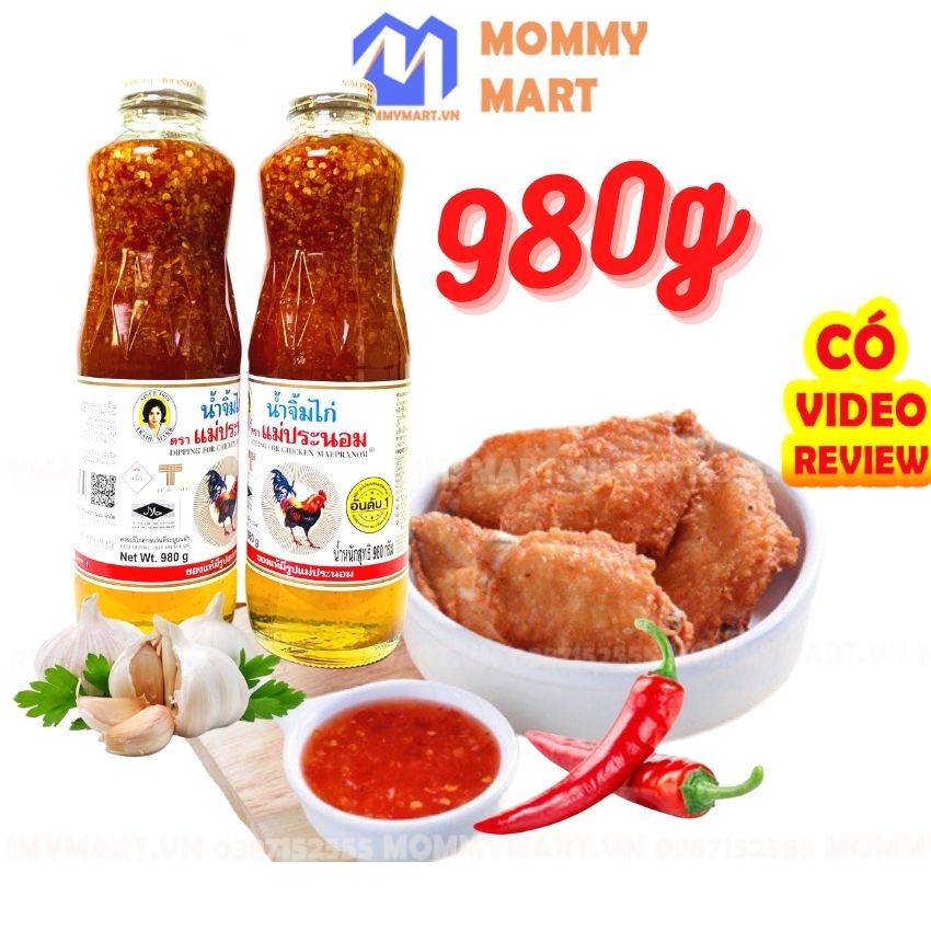 Sốt chua ngọt Thái lan hiệu con gà Thái 980g nước sốt chấm thịt nướng, món chiên đậm chất Thái Mommymart