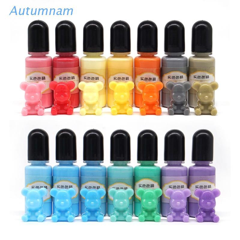 Set 14 màu nhuộm nhựa resin UV epoxy tinh thể tự làm trang sức nghệ thuật thủ công