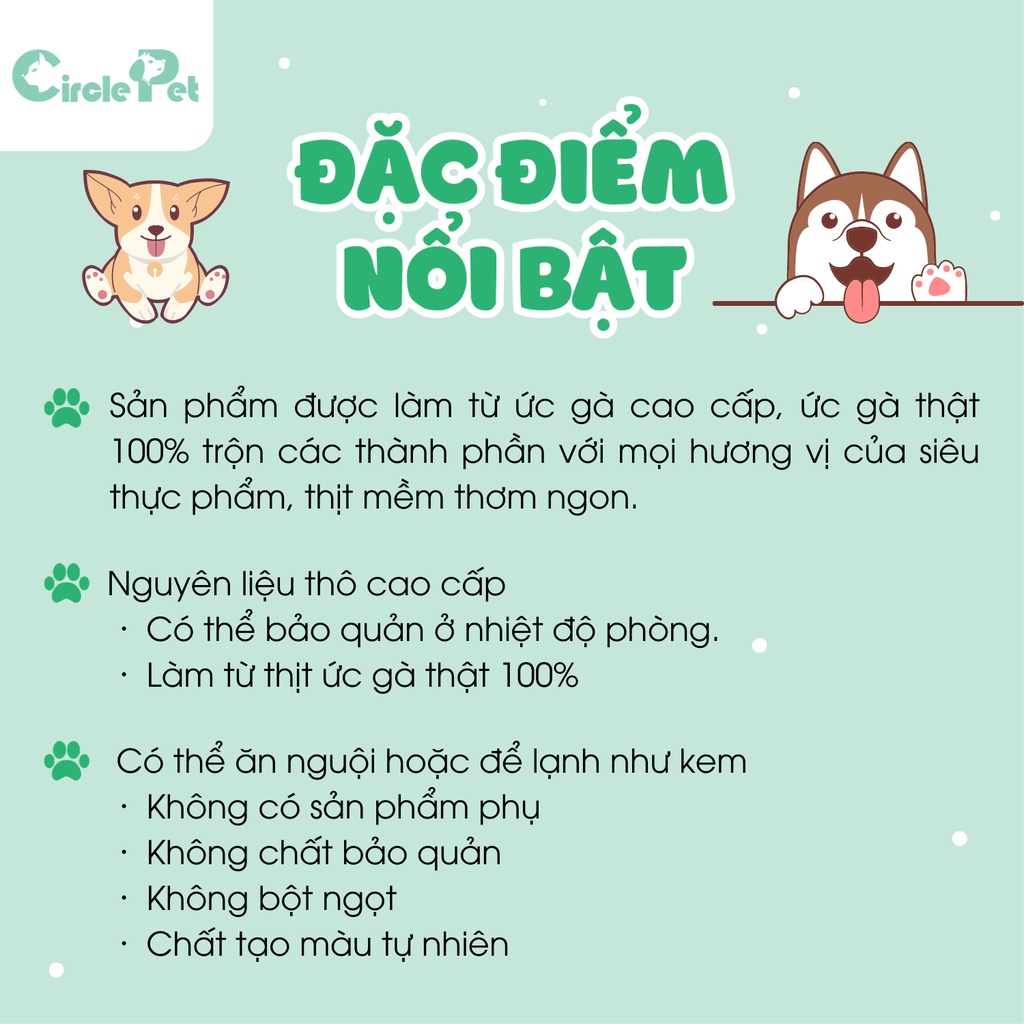 Kem Panna Cotta Jerhigh Mousse Thức Ăn Ướt Cho Chó Cao Cấp Làm Từ Thịt Gà 100% Gói 70g - Circle Pet