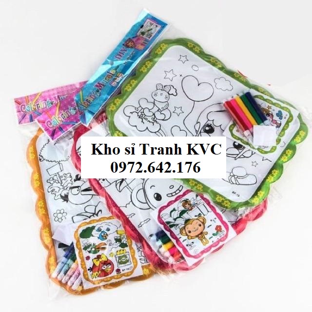 Tranh nhựa tô màu 3D - Loại có viền giả khung ảnh
