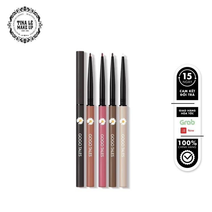 Chì kẻ mắt hoa cúc GOGO TALES nét sắc mảnh chống nước lâu trôi Waterproof Crayon Eyeliner