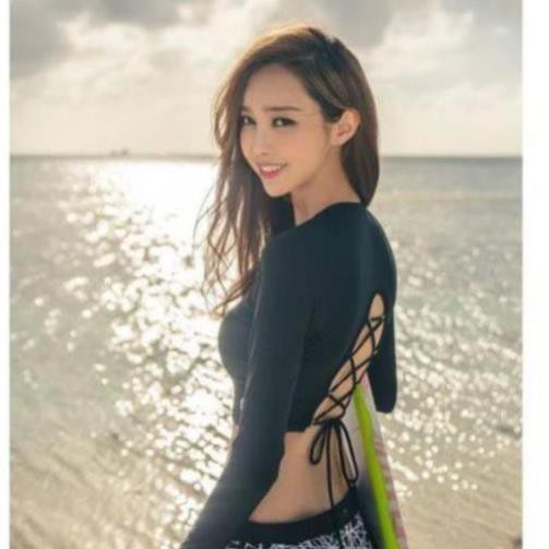 Lẻ Áo Bơi Nữ Dài Tay, Áo Bơi Nữ Đan Dây Lưng Quyến Rũ SAVVY  ཾ  ཾ ་ xịn | BigBuy360 - bigbuy360.vn