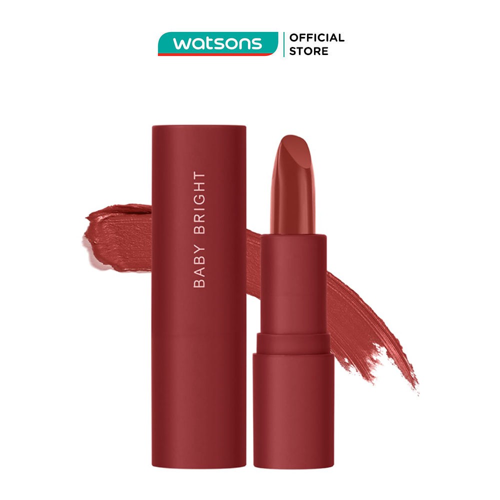 Son Lì Baby Bright Cotton Matte Lipstick Dưỡng Môi 3.6g