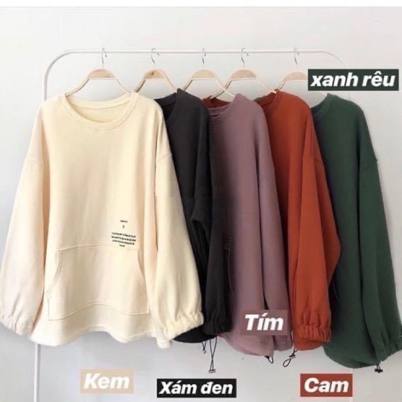 [Mã FATHANG5 giảm 10K đơn 50K] Áo Nỉ SWEATER dài tay phối túi ( Hình thật 100% chất mịn đẹp xịn chuẩn mẫu )