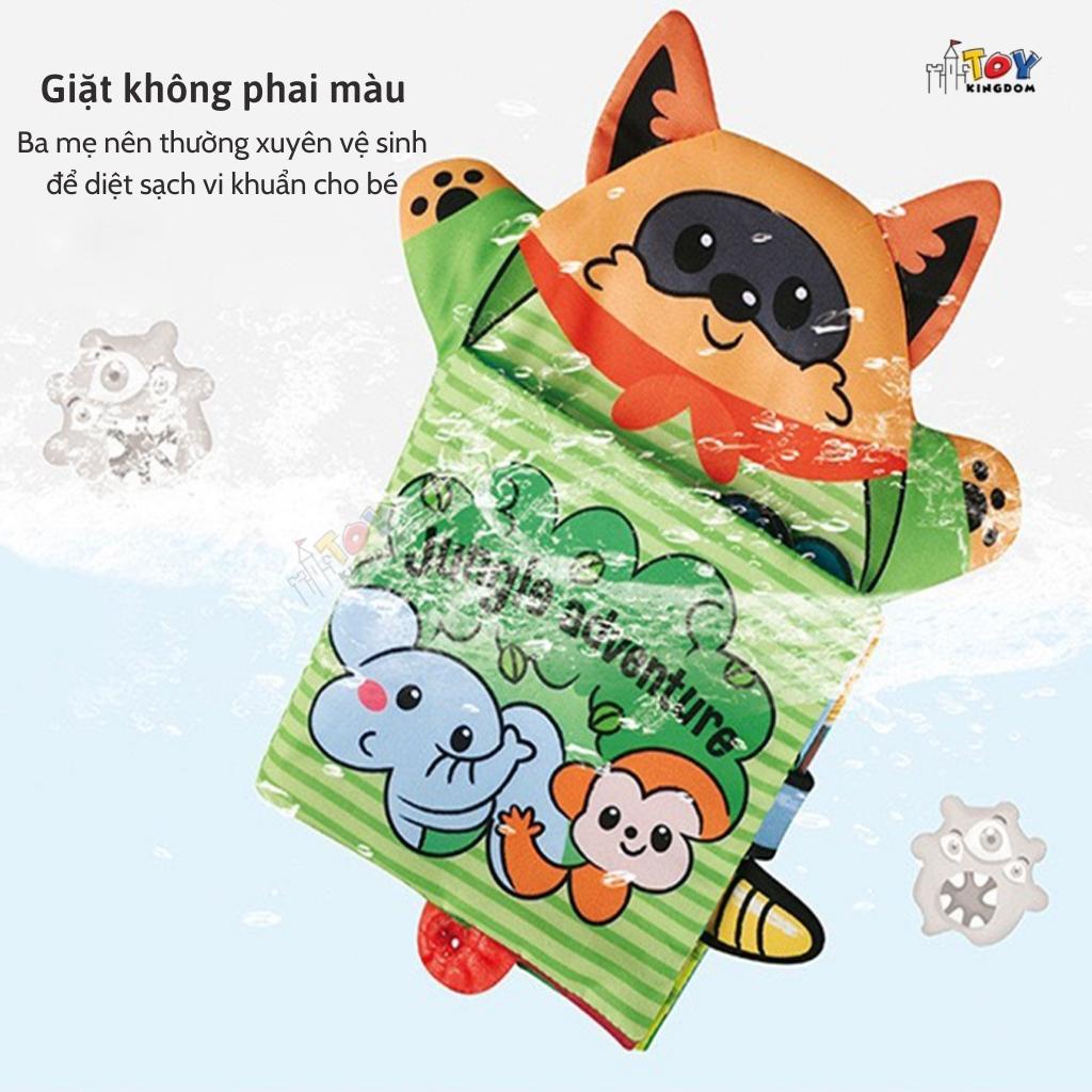 Đồ Chơi Sách Vải TOYKINGDOM Cho Bé Trên 3Th, Kích Thích Đa Giác Quan, An Toàn Tuyệt Đối Cho Bé- Mẫu 2021