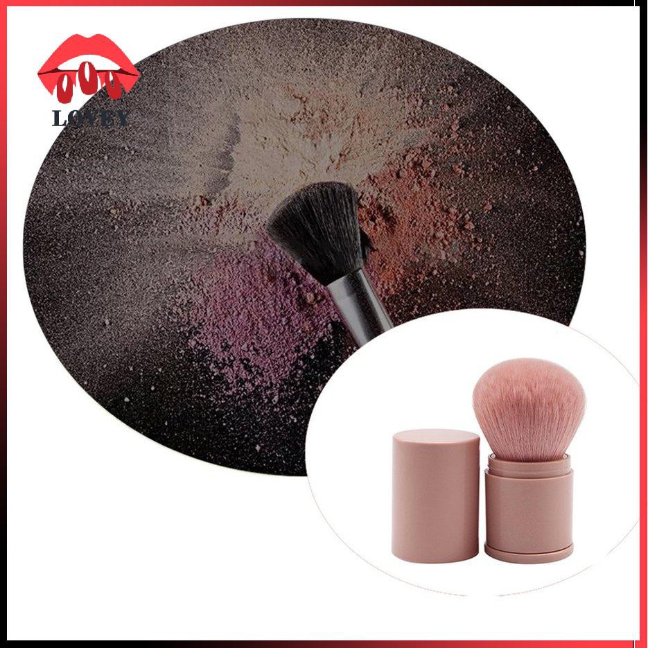 Cọ trang điểm phủ phấn đánh má hồng có nắp đậy tiện dụng