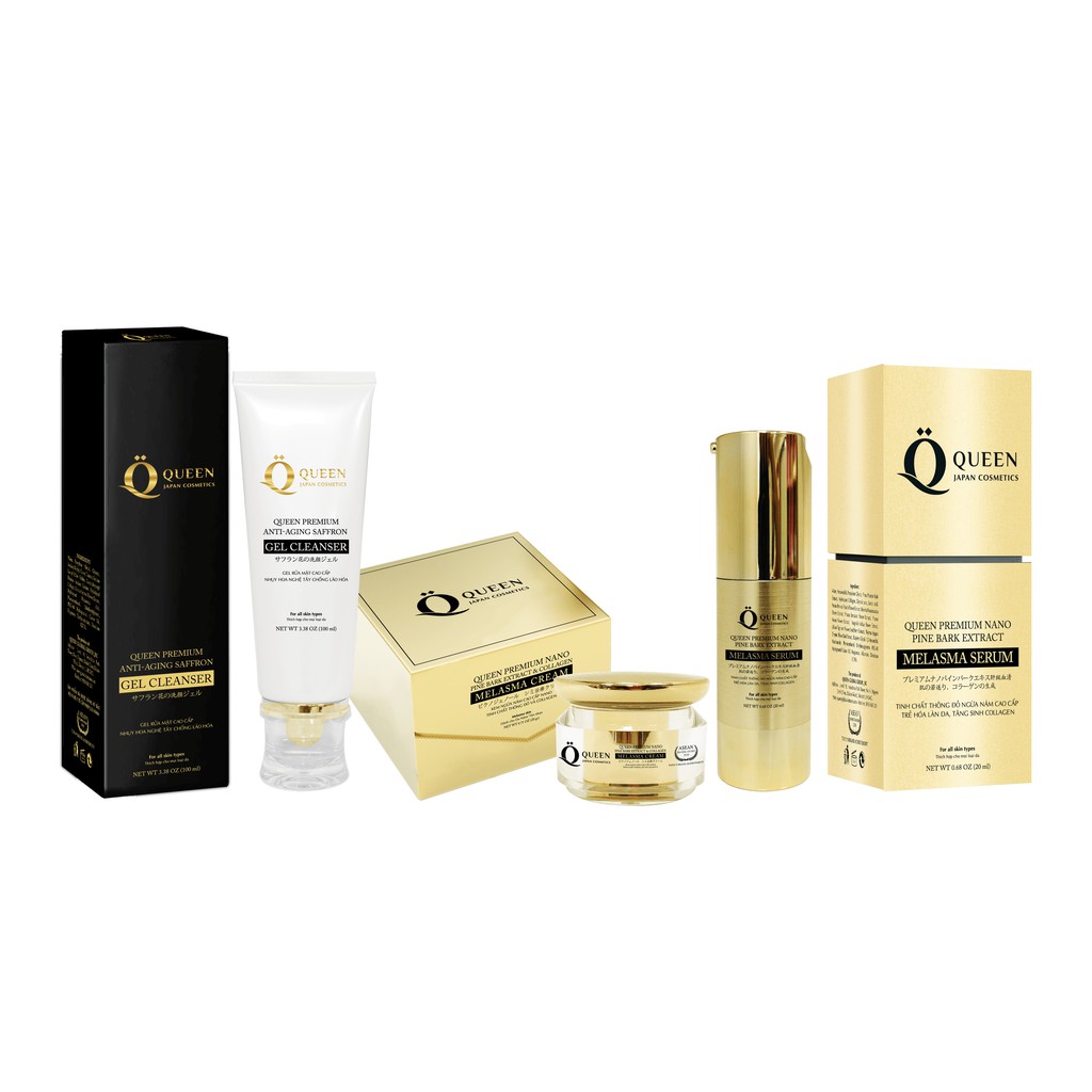Bộ Qùa tặng Mỹ phẩm ngừa nám Queen Japan - Combo 3 trong 1, ngừa nám, tàn nhang, trắng da, căng bóng Queen Japan | BigBuy360 - bigbuy360.vn