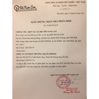 Khăn mặt 3 lớp 100% lụa tơ tằm HanhSilk