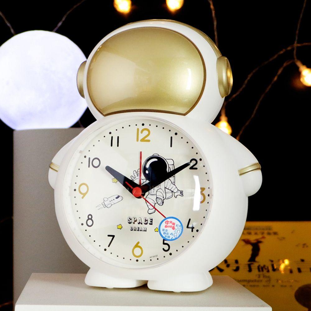 LAKAMIER Đồng Hồ Báo Thức Chạy Bằng Pin Với Họa Tiết Hoạt Hình Phi Hành Gia