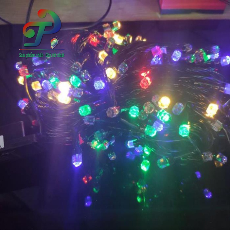 DÂY ĐÈN LED 20M và 50M KIM CƯƠNG 240 BÓNG 8 CHẾ ĐỘ NHÁY, CHỐNG NƯỚC VÀ CÓ DÂY NỐI TIẾP,TRANG TRÍ TẾT, CÂY QUẤT,ĐÀO