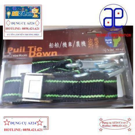Dây tăng đơ chằng 900kg hàng móc chữ J 1-1/2”x2M BUDDY LT0581 (dungcu.az24) Đài Loan
