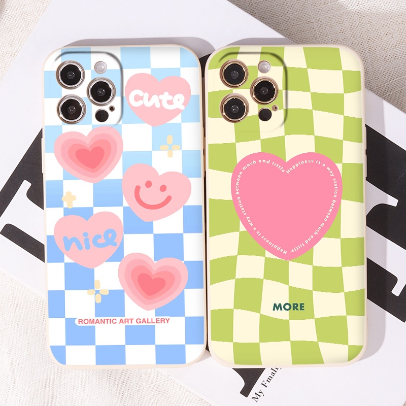 Ốp Điện Thoại Case Iphone BVC In Sọc Caro trái tim ốp vuông iphone 6/6plus/7plus/8/8plus/x/xr/11/12/13/pro/max//romax