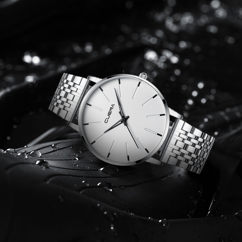 Đồng hồ thạch anh CRRJU 6029X bằng thép không gỉ chống thấm nước thời trang thể thao cho nam